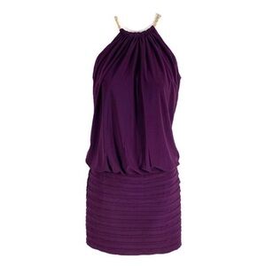 Cache purple bandage halter dress X25